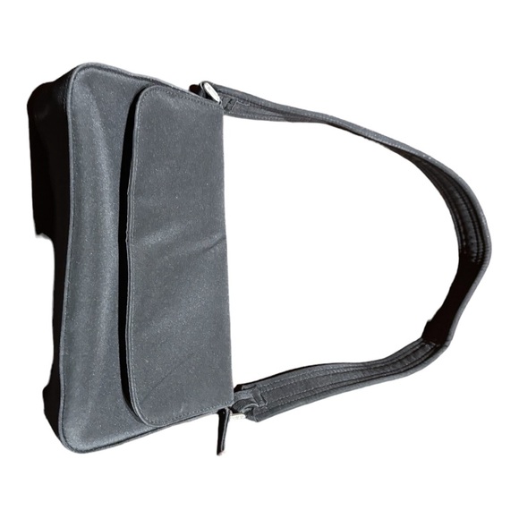 Women's Black Mini Rectangular Flap Shoulder Bag - Picture 6 of 12